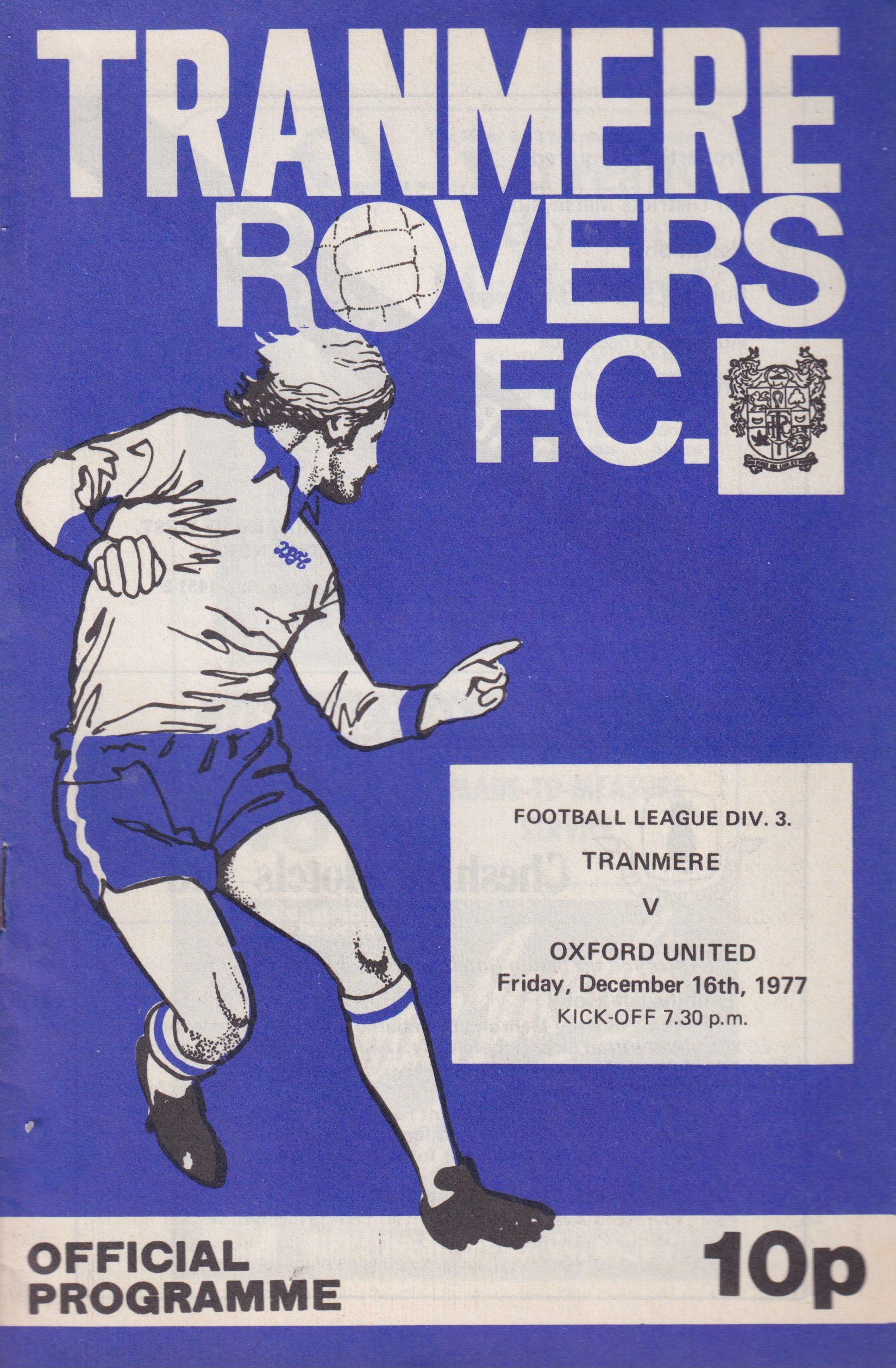 Tranmere Rovers v Oxford United match programme